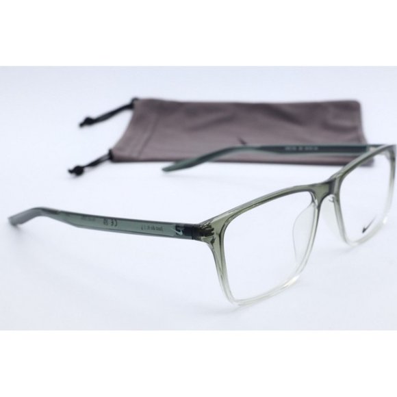 Nike JUST DO IT NK 7125 300 Spruce Fade Rectangle Eyeglasses Clear Lenses 54mm main image 3